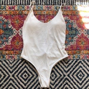 Like new - Aerie textured white one piece